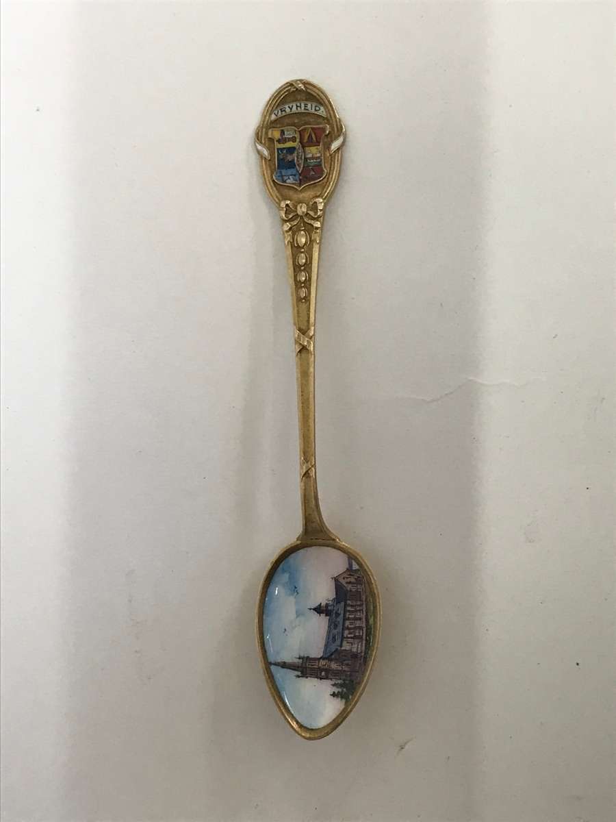 Silver Enamelled Teaspoon