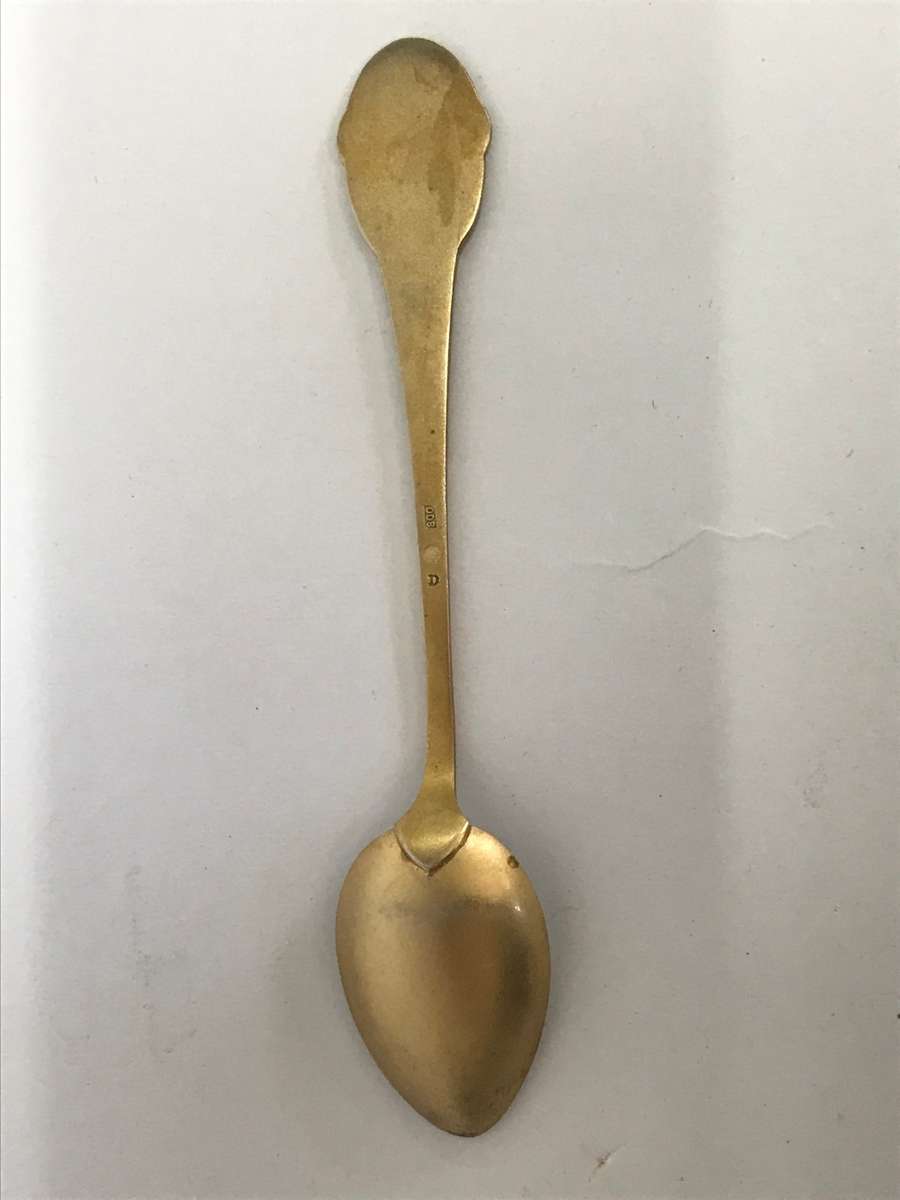 Silver Enamelled Teaspoon