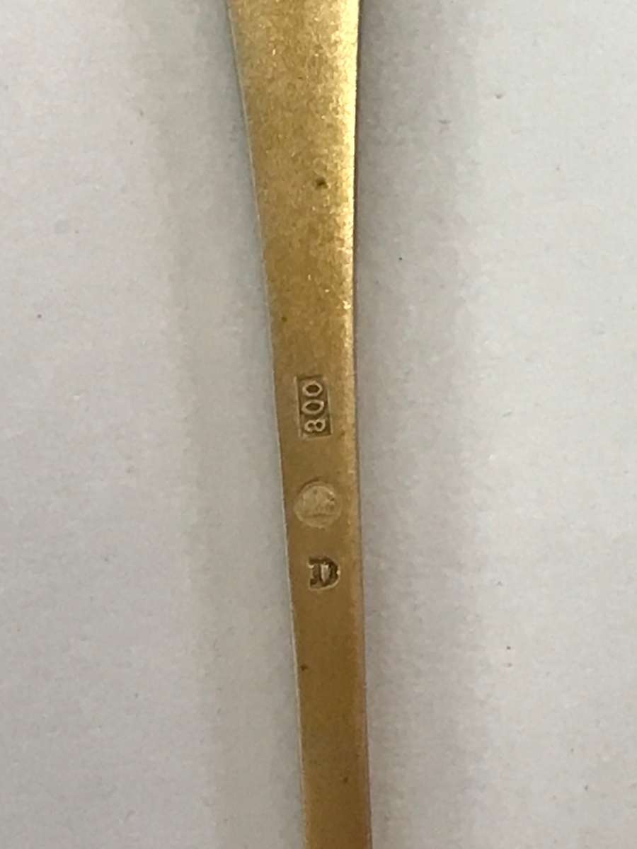 Silver Enamelled Teaspoon