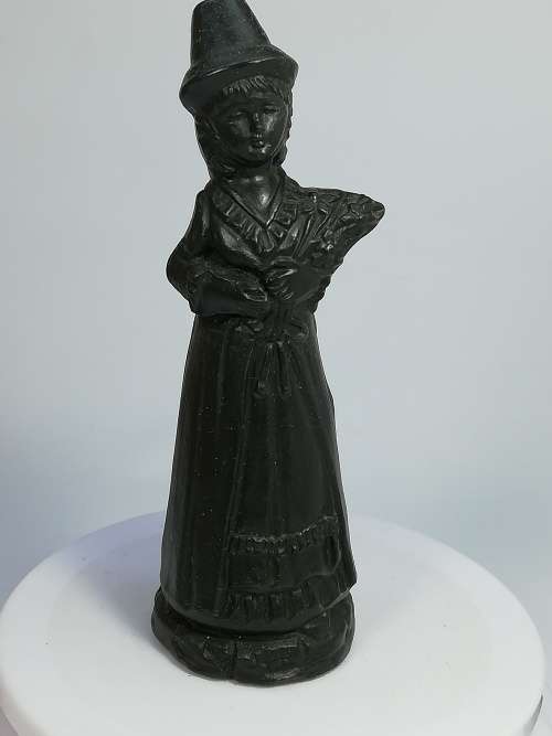 Welsh Maiden Flower Seller Figurine - Handcrafted moulding from Welsh Slate