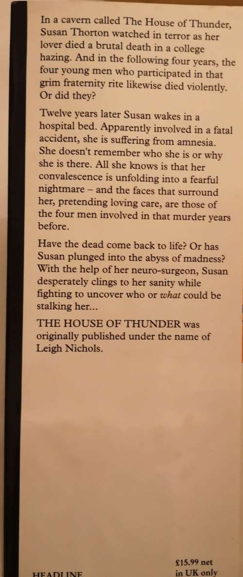 The House of Thunder by Dean Koontz