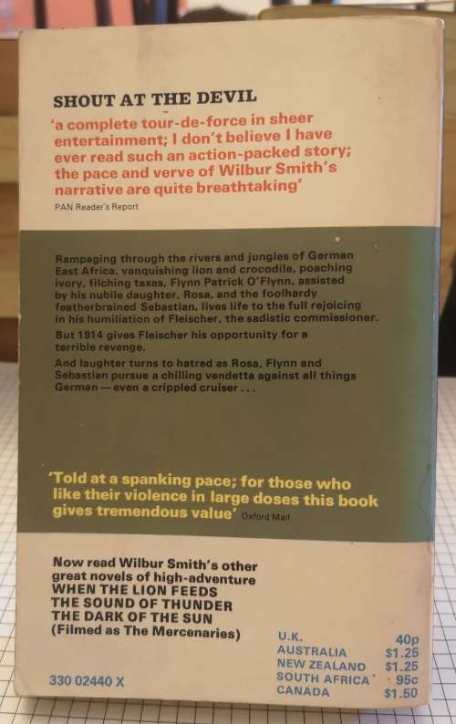 Shout At The Devil by Wilbur Smith