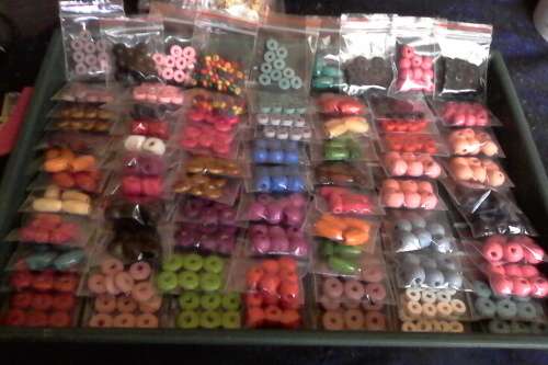 75pkts assorted wood beads..pls see photo for all