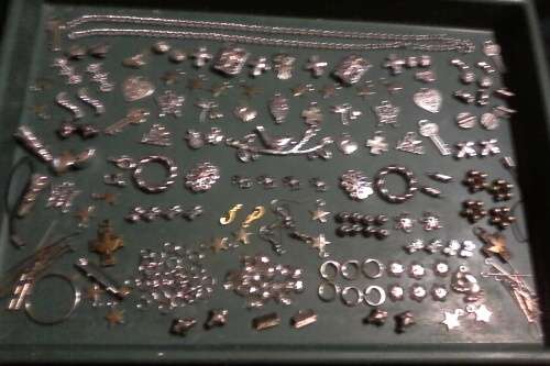 Metal Mix... 85pkts to get all in photo.chain,connectors,findings,charms etc..