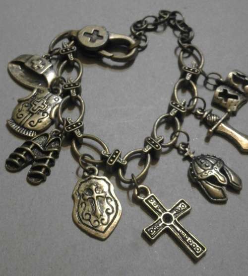 Clearance sale...Bronze armor of God bracelet with extender