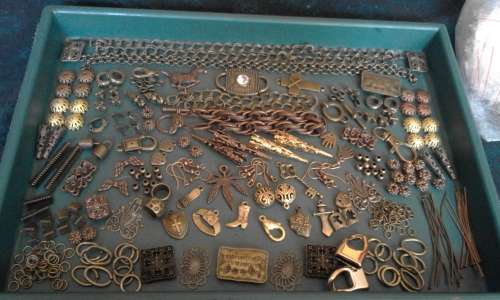 Bronze,copper,gold Metal mix...(first bid r95)...for all on photo