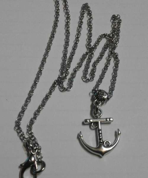 Tibet silver Anchor pendant with chain 50cm..Anchor 22x20mm