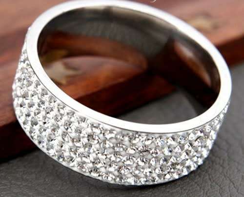 swarovsky crystal ring...size 10 ..T1/2..56mm
