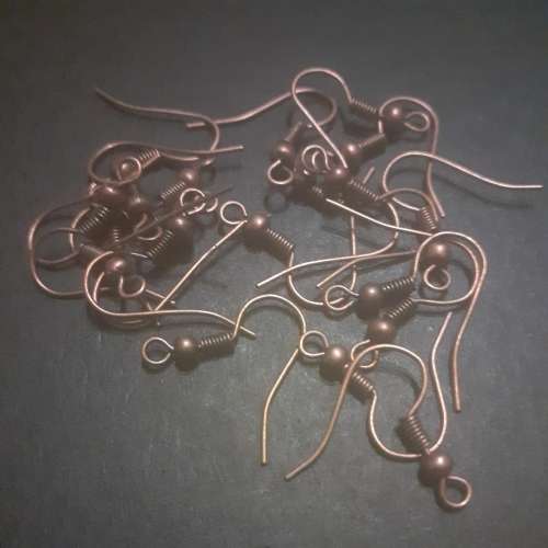 Copper earring findings(20)..10 pairs