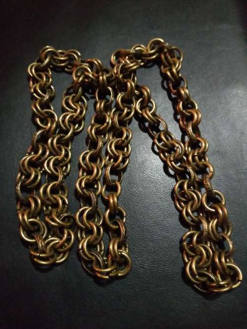 Clearance sale!! 12mm antique gold bronze double link chain 1mt lenght