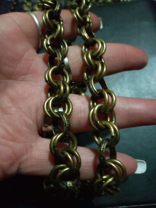 Clearance sale!! 12mm antique gold bronze double link chain 1mt lenght