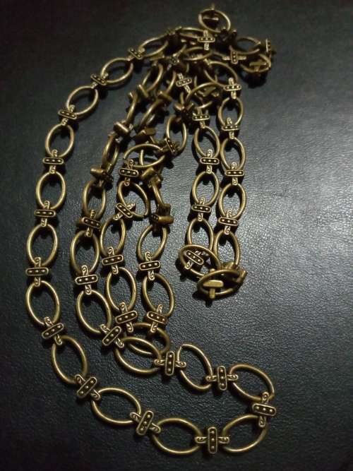 Clearance sale!! 8mm antique bronze oval link with crosses chain 1mt lenght