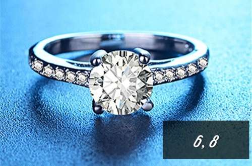 cz engagement ring size 6, 8