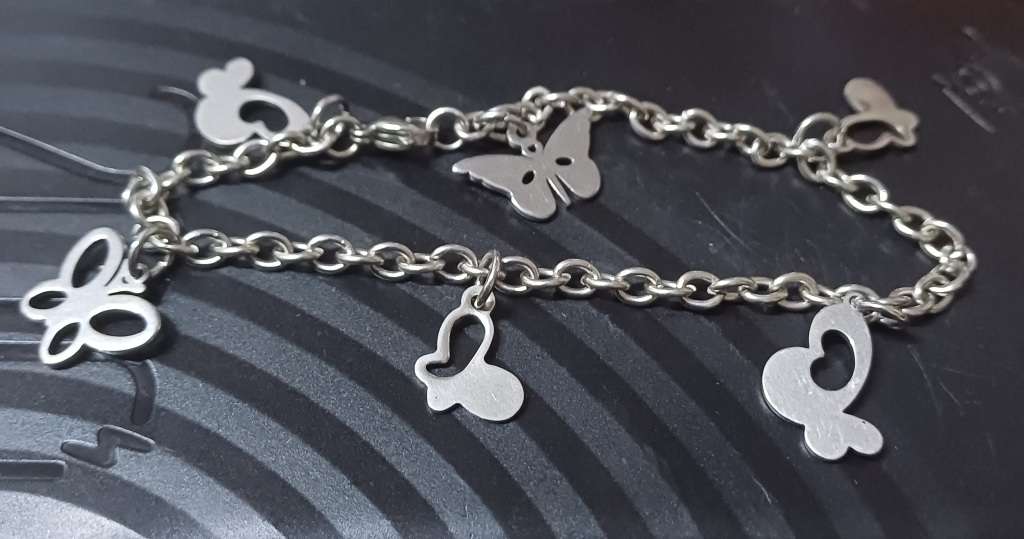 Titanium charm bracelet..high quality won`t fade or tarnish