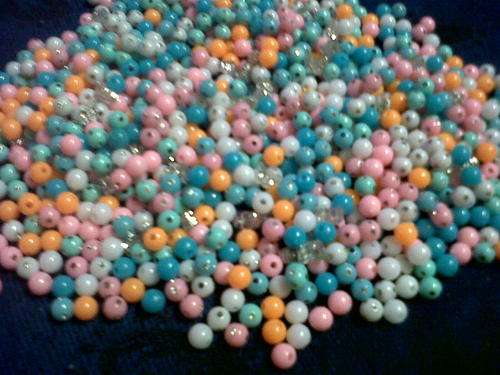 !! Sparkle Acrylic Bead mix(BID PER PACKET)
