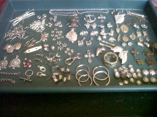 Metal mix !! 1mt chain,pendants,charms,findings etc