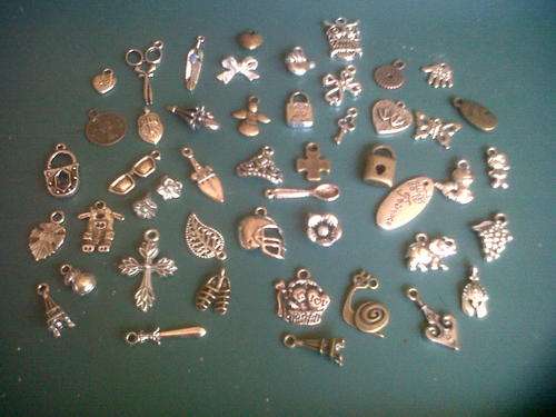 50 Assorted nickle charms