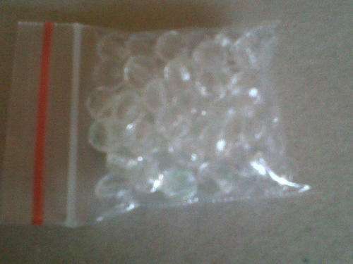 Acrylic white 6mm round faceted(50)