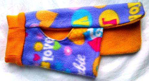 Polar fleece dog jacket/jersey