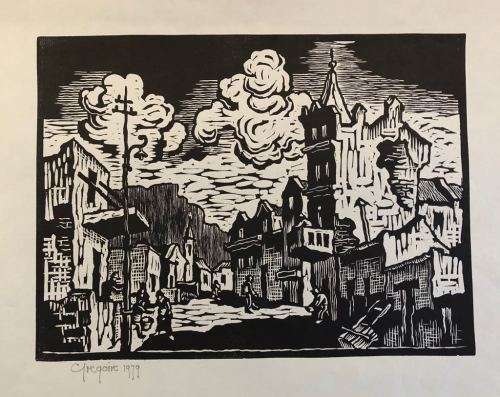 Gregoire Boonzaier Linocut District Six