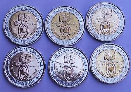 6 X R5.00 coin - 2017 O R Tambo commemorative coins - see photo's.Bid per coin.