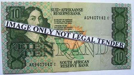 SA R10.00 note CL Stals 1rd issue - Serial No.AG9407142C.- see photo's.