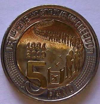 2019 x 1 R5.00 and 5 x R2.00 coins - See description and photo's.