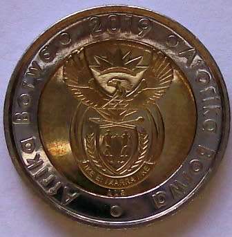 2019 x 1 R5.00 and 5 x R2.00 coins - See description and photo's.