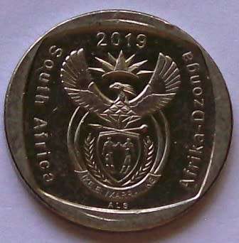 2019 x 1 R5.00 and 5 x R2.00 coins - See description and photo's.
