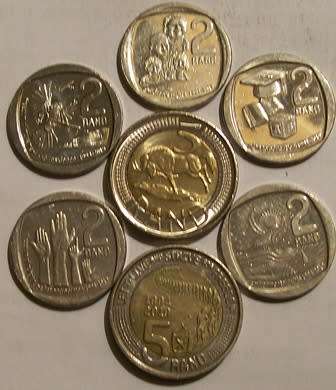 2019 x 2 R5.00 and 5 x R2.00 coins - See description and photo`s.