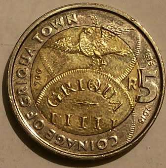 7 X R5.00 coins - See discription and photos below...