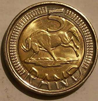 7 X R5.00 coins - See discription and photos below...