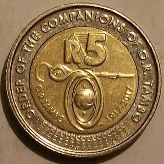 7 X R5.00 coins - See discription and photos below...