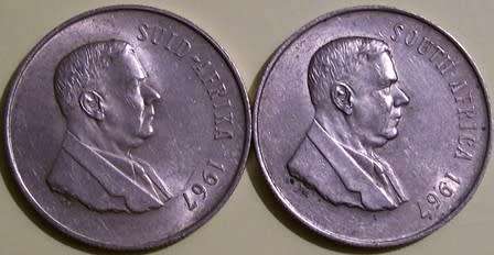 1967 English and Afrikaans Silver Rands.