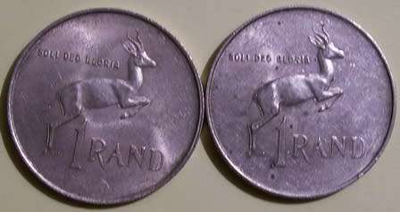 1967 English and Afrikaans Silver Rands.