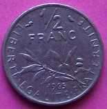 Small collection of coins of France.See photographs and description below.