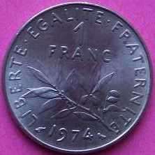 Small collection of coins of France.See photographs and description below.