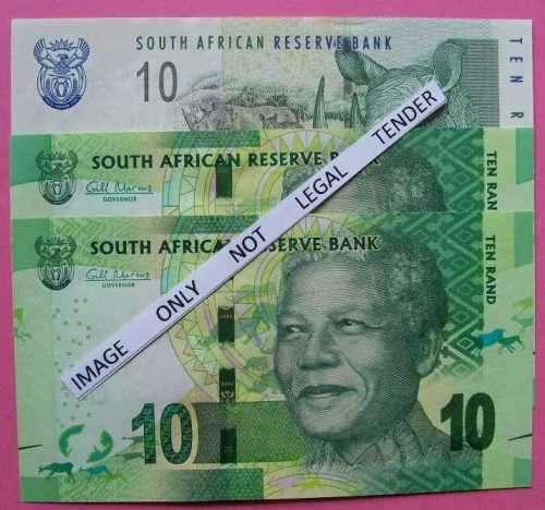 Gill Marcus - 3 X R10.00  notes - Serial No`s : AQ0343912A, AJ5196681A & CE1999583A. See photos.