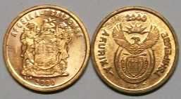South African 2c coins minted 2000 - Old Coat of Arms and New Coat of Arms. Please see photos.
