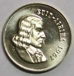 South African 1967  5c coins English and Afrikaans. Please see photos.