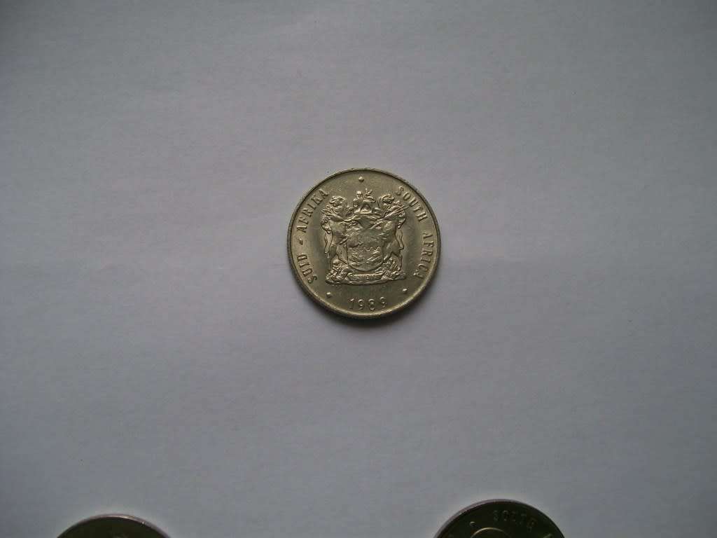 1986, 1987, 1988, 1989 and 1990 - Nickel R1.00  circulated nickel coins. See photos below.