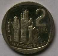 2019 x 5 - R2.00 coins - See description and photo`s.