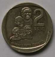 2019 x 5 - R2.00 coins - See description and photo`s.