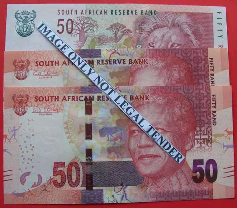 Gill Marcus - 3 X R50.00 notes - Serial No`s, BA3679432C, EJ5339484C & AH2006965C . See photos.