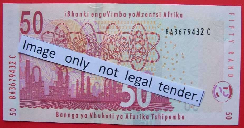 Gill Marcus - 3 X R50.00 notes - Serial No`s, BA3679432C, EJ5339484C & AH2006965C . See photos.