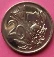 RSA: 1974 - 20c, and 10c nickel coins. See photos below.