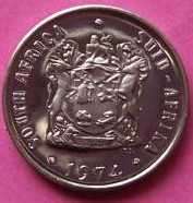 RSA: 1974 - 20c, and 10c nickel coins. See photos below.
