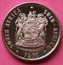 RSA: 1971 - 20c, and 10c nickel coins. See photos below.