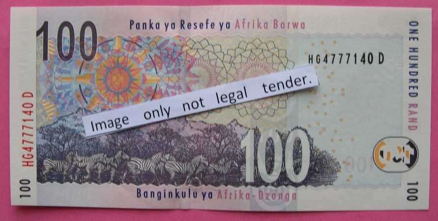 JJ MBOWENI : 2 X R100.00: Bank notes - Serial No's. - HG4777140D - ----41D- See Photo's/description.