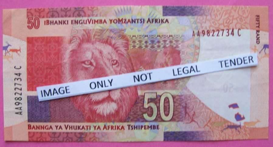 Gill Marcus - 1 X R50.00 note - Serial No`s : AA9822734C. See photos.